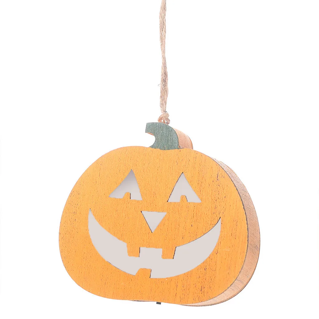 2020 оригинальный Гирлянда Хэллоуин фонарь Ужас Череп Тыква подвеска деревянный