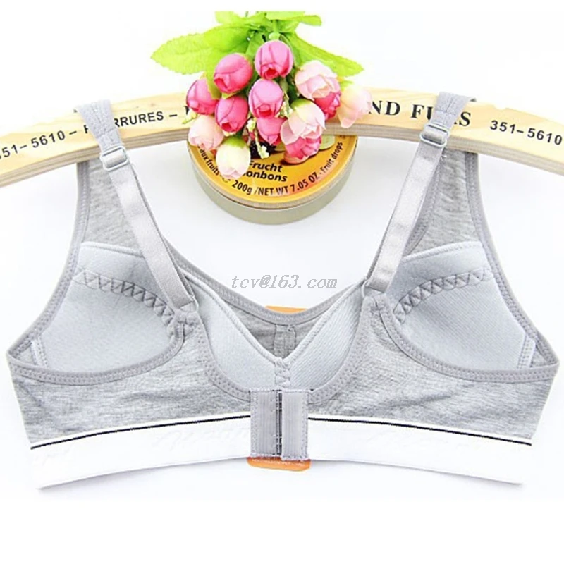 Женский подростковый хлопковый спортивный бюстгальтер пуш ап без косточек