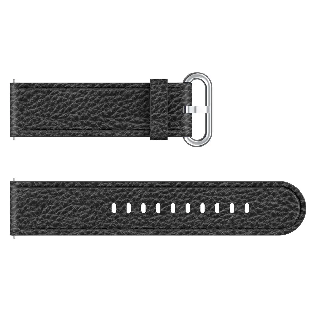 Черный Classic Luxury Leather Straps Watchband Wristband For Samsung Gear S3/For Huawei Watch GT 46mm/Amazfit GTR 47mm Smart Wriststrap - Цвет ремешка: Черный