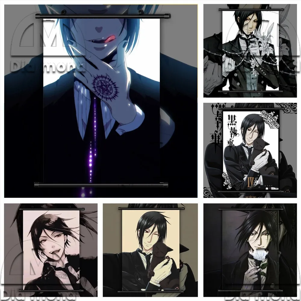 

Black Butler Diamond Painting Full Drill Anime Mosaic Wall Art Cross Stitch Craft Poster Sebastian Michaelis Diamond Embroidery