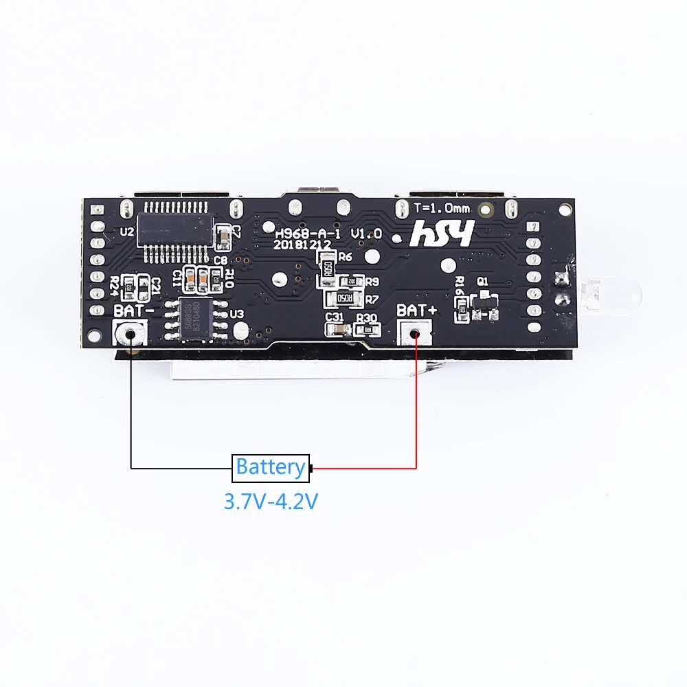 Зарядная плата для литиевой батареи 5V2A с ЖК-дисплеем и двойным USB выходным зарядным устройством