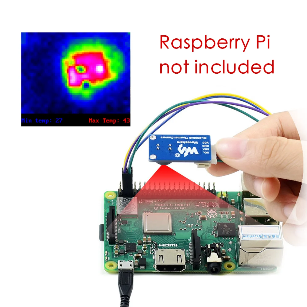 MLX90640 D55/MLX90640 D110 тепловая камера с поддержкой Raspberry
