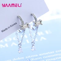 new arrivals earrings for dating appointment accesories fine 925 sterling silver shining cz diamond piercing ear brincos