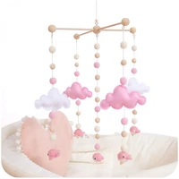baby rattles bracket set infant crib mobile bed bell bracket protection newborn baby toys products beech wood holder accessories