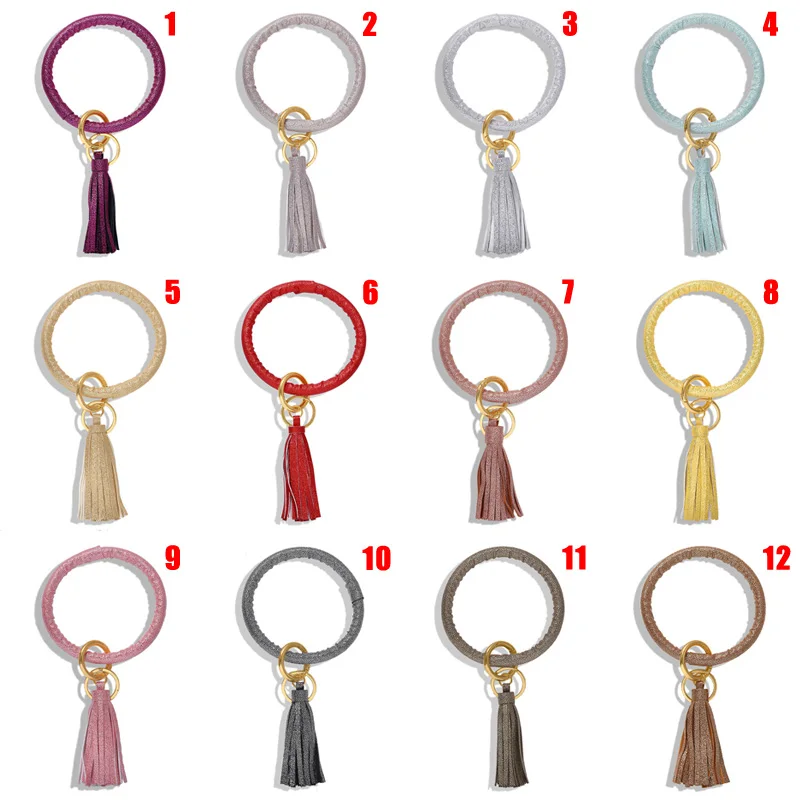 Браслет Брелок с бахромой классический сплав двойное кольцо брелок рюкзак