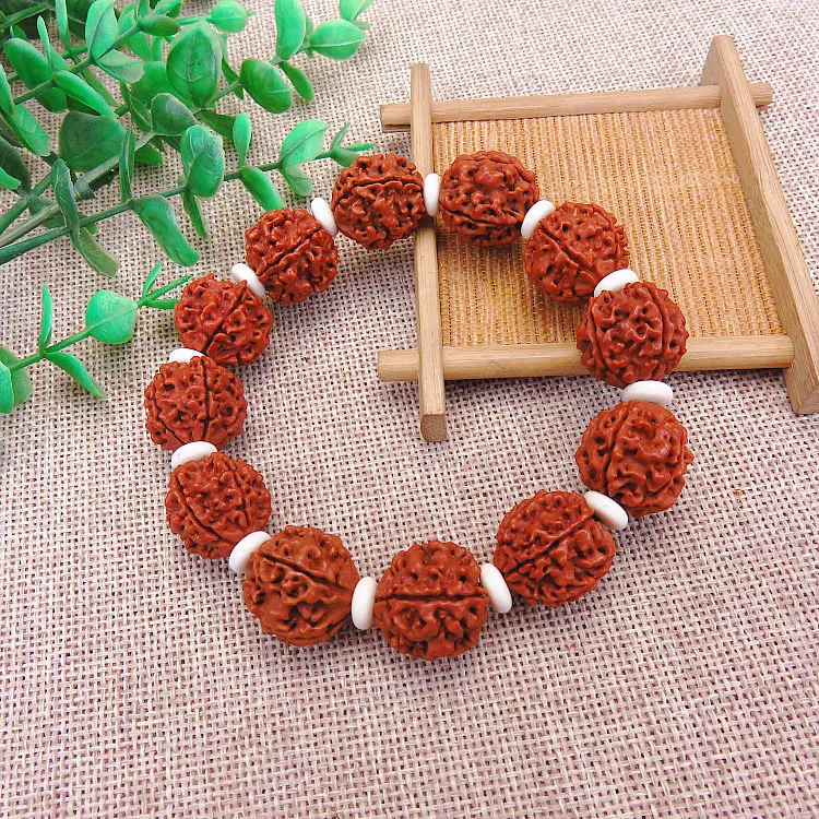 Непальские пять лепестков Rudraksha, ручная струна, натуральные бусины Bodhisattva, ручная струна, креативная Геометрическая канцелярская бижутерия, подарок
