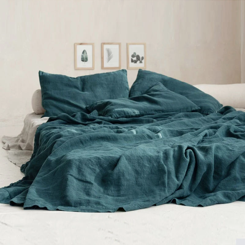 Постельное белье из чистого льна набор простыней постельных принадлежностей