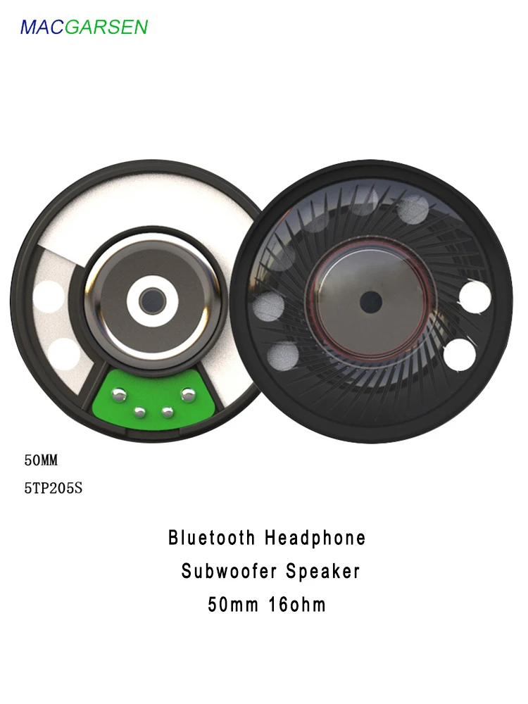 2 шт Bluetooth наушники 50 мм динамик s 16ohm Сабвуфер гарнитура PET одиночный мембранный материал DIY беспроводные наушники Динамик