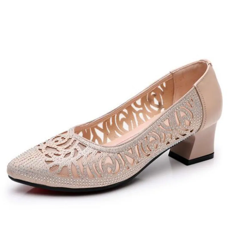 

Best Selling 2022 Summer New Hollow Rhinestone Pointed Mesh Sandals Women High Heel Sandals Fashion Elegant Banquet Sandals