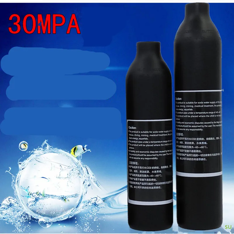 PCP Пейнтбол ВВС HPA цилиндр воздушный флакон 0.2L/0.3L/0.35L/0.45L бак 300 бар 4500psi M18* 1,5 резьба 6061 алюминиевый сплав
