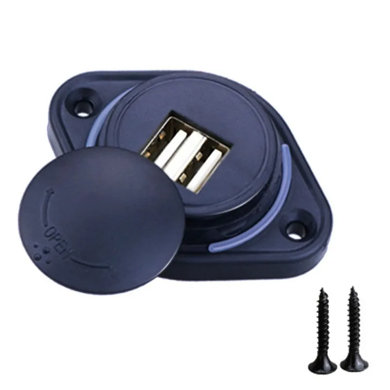 Автомобильное зарядное устройство с двумя USB-портами водонепроницаемое 3 1 А 12-24 В