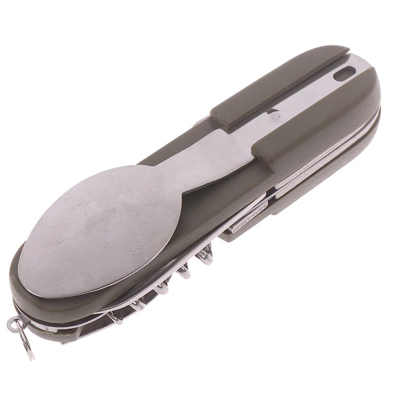 Складная портативная посуда из нержавеющей стали для кемпинга пикника столовые