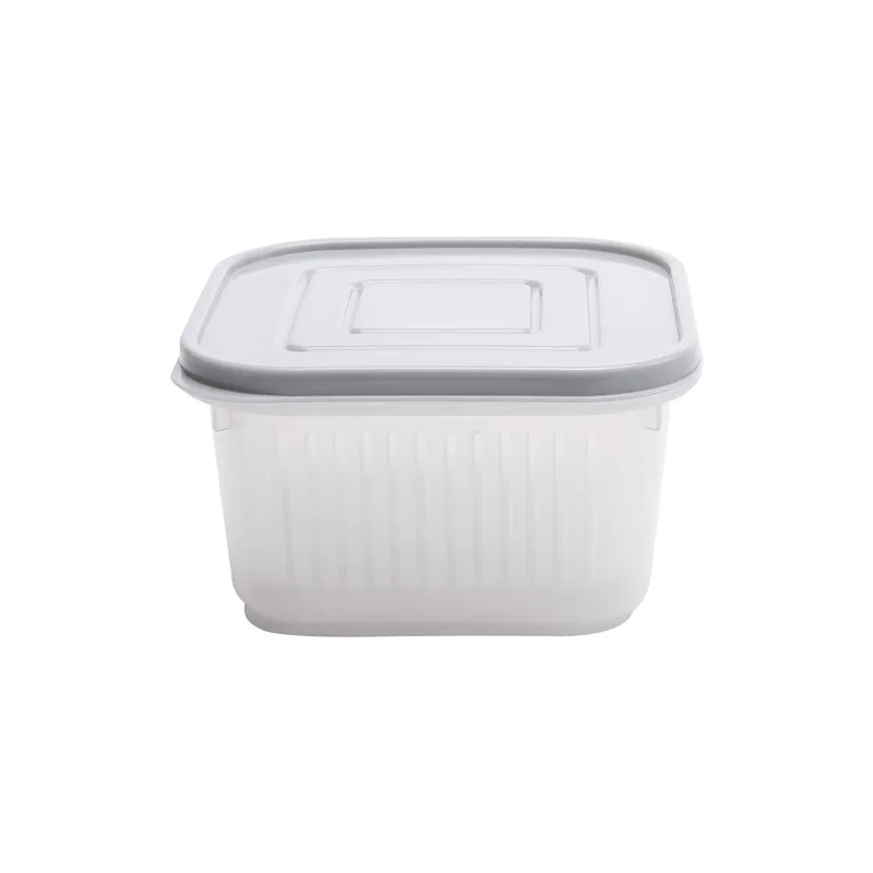 

Drain Fresh Box Green Onion Storage Box Kitchen Sealed Box Refrigerator Fresh-keeping Double Storage Box