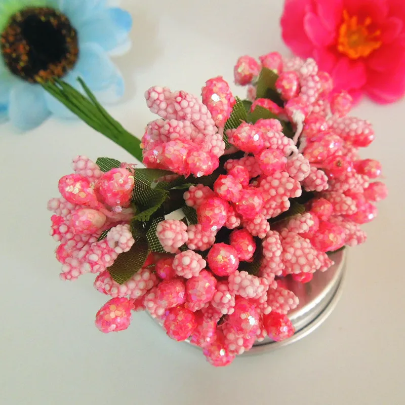 Искусственные блестящие цветы цветочные тычинки для скрапбукинга венка коробки