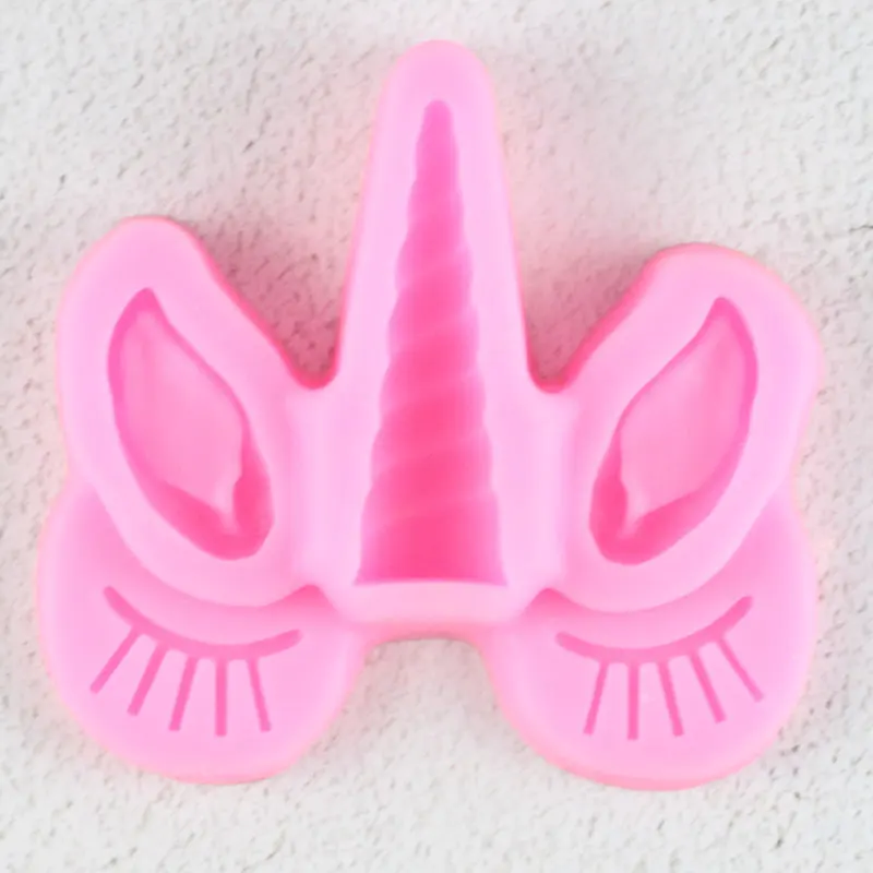 Единорог ушной рог для глаз силиконовая форма детского дня рождения помадка
