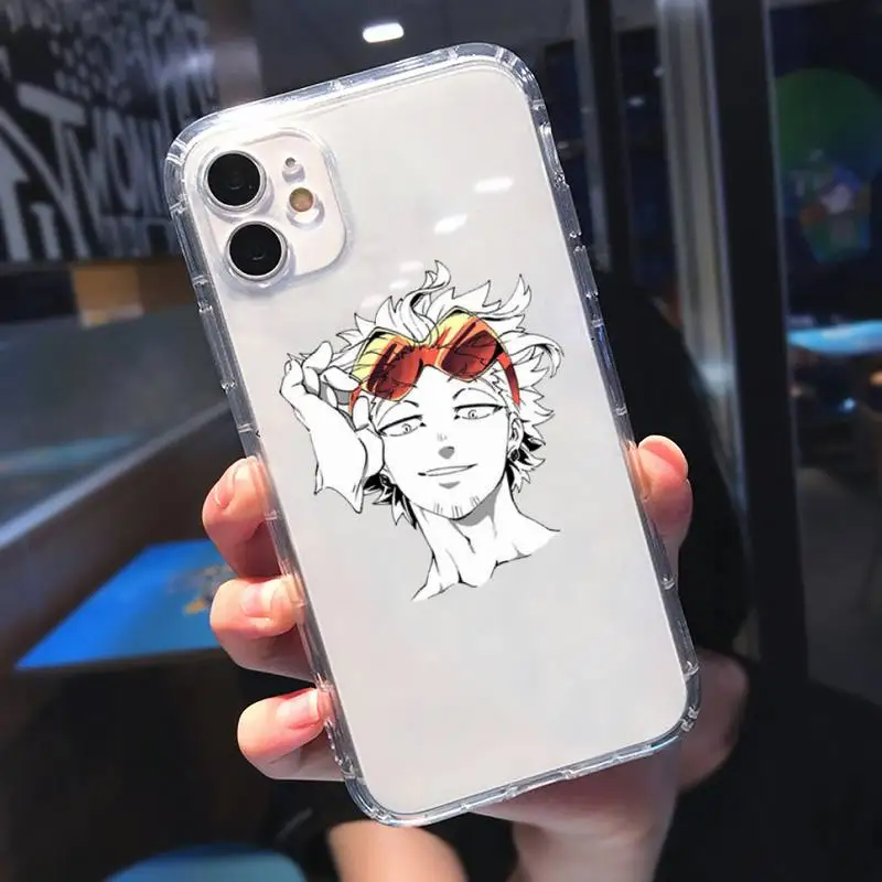 

Hawks Coat Anime Phone Case Transparent soft For iphone 5 5s 5c se 6 6s 7 8 11 12 plus mini x xs xr pro max