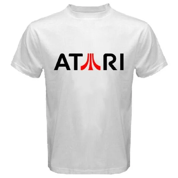 

Мужская белая футболка Atari Gamer с винтажным логотипом