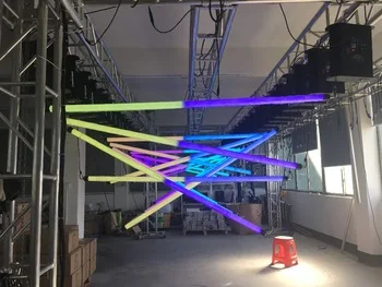 Китай завод красивые сценические эффекты проект dmx лебедка 1,5 м-12 м led кинетическое освещение треугольная труба