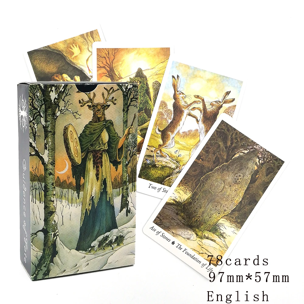 

Wildwood Tarot.78 Cards Divination Fate Game Deck. Affectional Divination Fat .Game Deck.Tarot Cards for Beginners With Guid