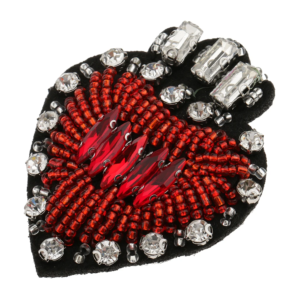 Милые аппликации в виде сердца для свадебного платья невесты аппликация на вырез