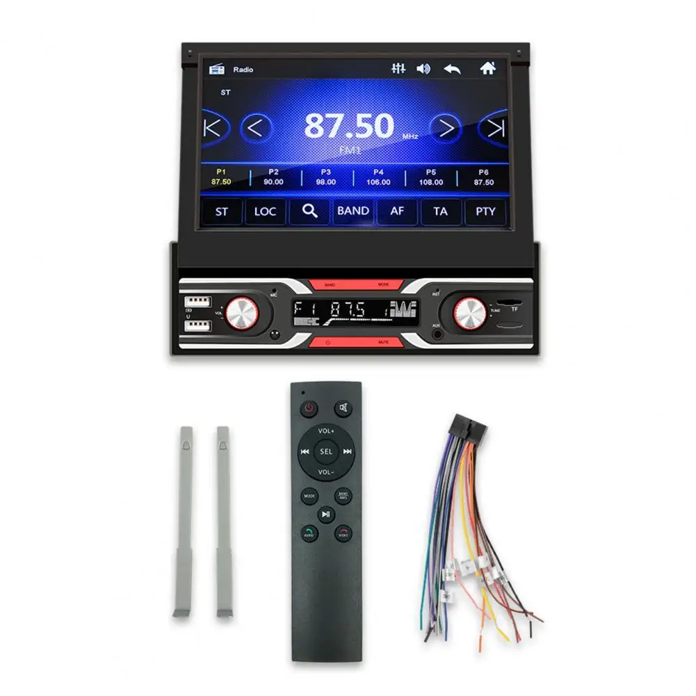 9603 7inch High-quality Auto MP5 Player Retractable Screen Bluetooth Radio FM AM RDS Multi-media Player for Electric Vehicles