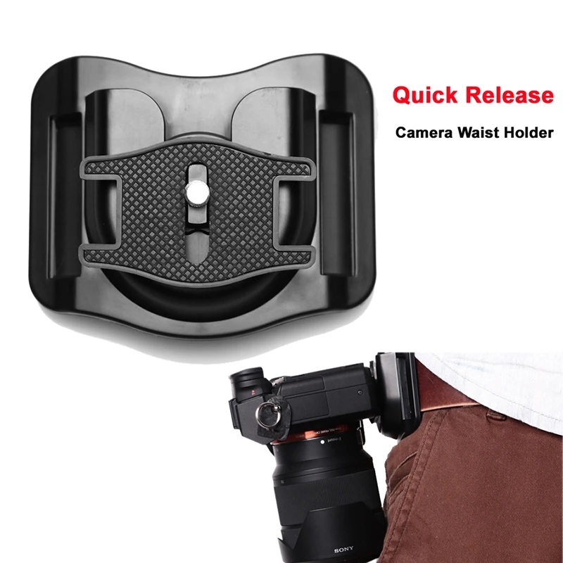 Camera Waist Band Belt Buckle Quick Release Plate Mount Hanger Sling Clip Holder for Canon Nikon SLR DSL | Электроника