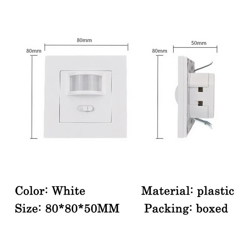 Переключатель с пассивным ИК датчиком движения 86 настенный Инфракрасный