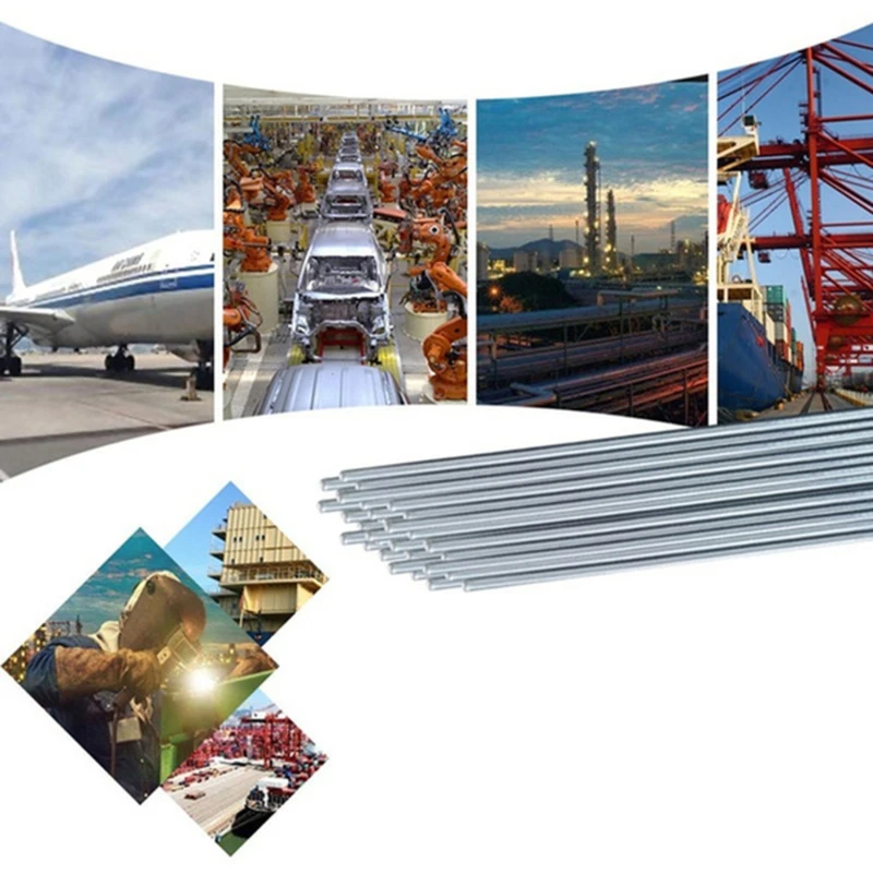 

50pcs Low Temperature Easy Melt Aluminum Welding Rods Aluminum Parts Repair Weld Bars Cored Wire 1.6mm/2mm Rod Solder