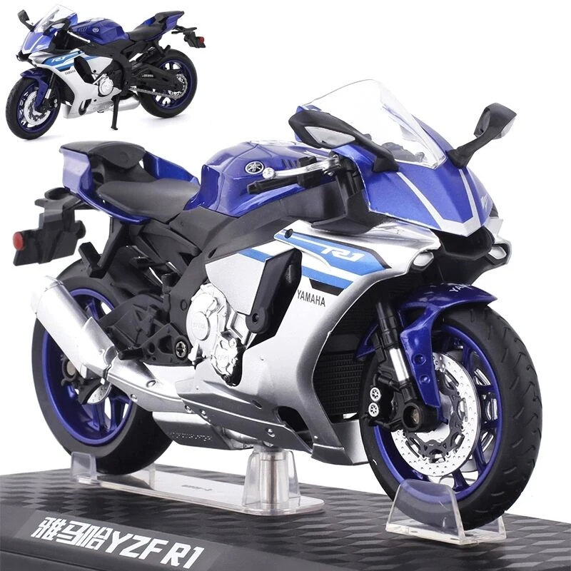 Модель гоночного мотоцикла Yamah YZF R1 в масштабе 1:12 искусственная звезда из сплава