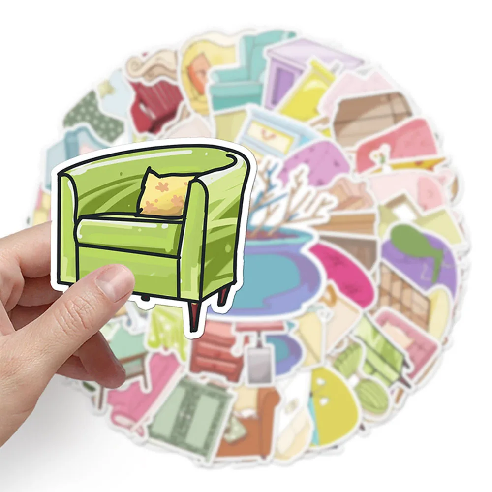 Наклейки в мультяшном стиле Ins на мебель диван стул постеры наклейки холодильник