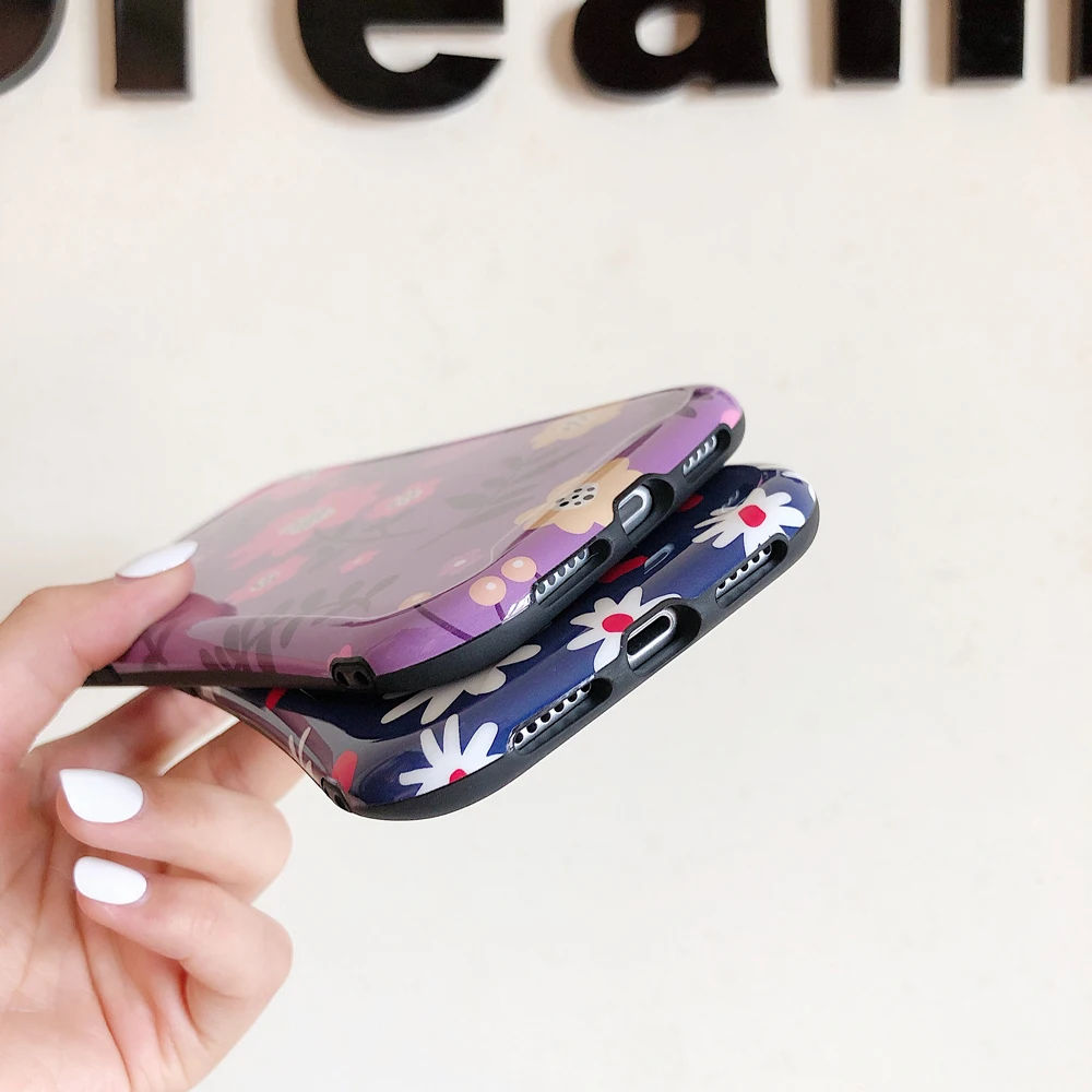 for iphone 11 pro max 11pro xs max xs x xr 7 8 plus case full protect camera small thin waist anti knock soft floral cover funda free global shipping
