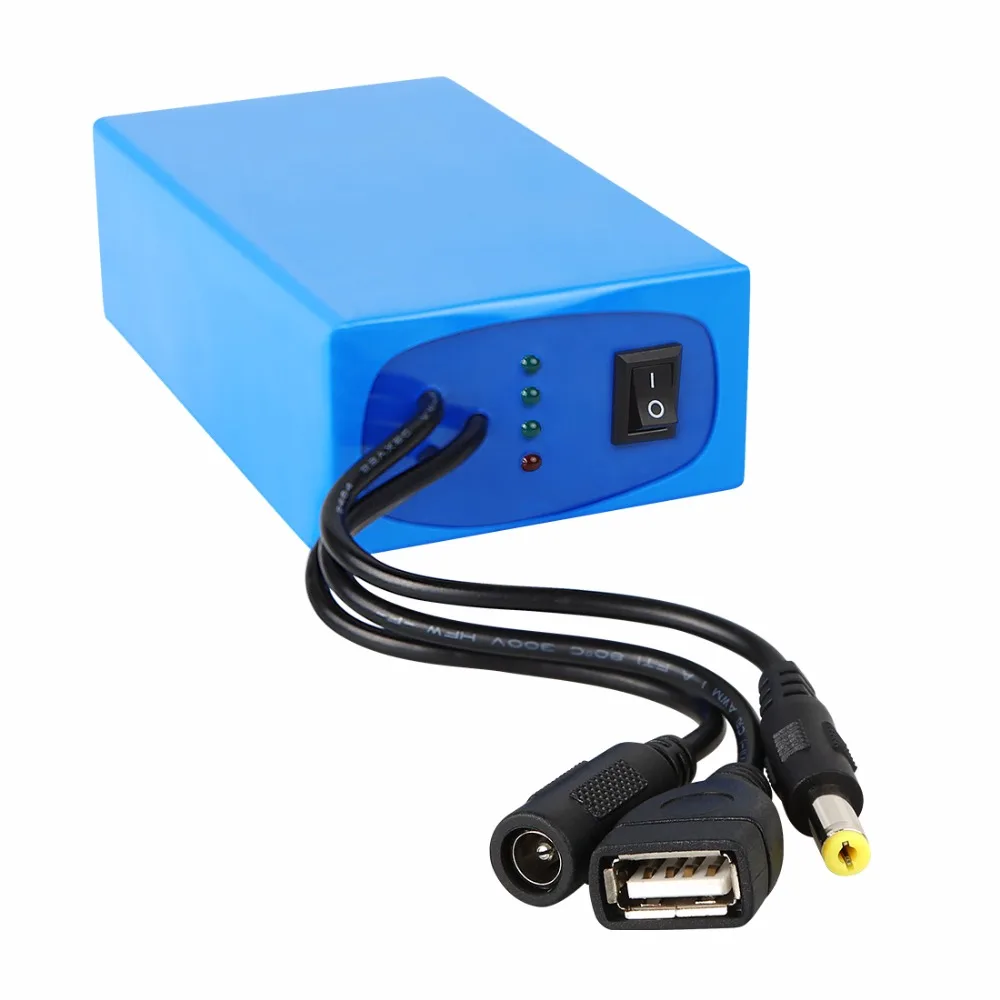 

OEM/ODM customized battery UPS lithium battery small rechargeable battery with 12v charger for LED panel, POS system, Router,