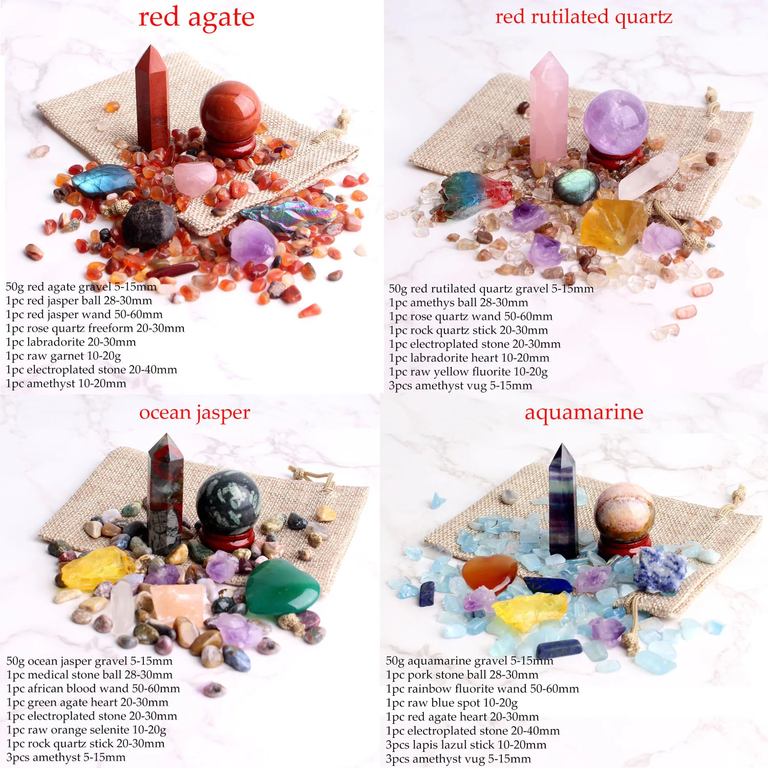 1 набор много смешанных природных кристаллов обелиск шариковая палочка сердце