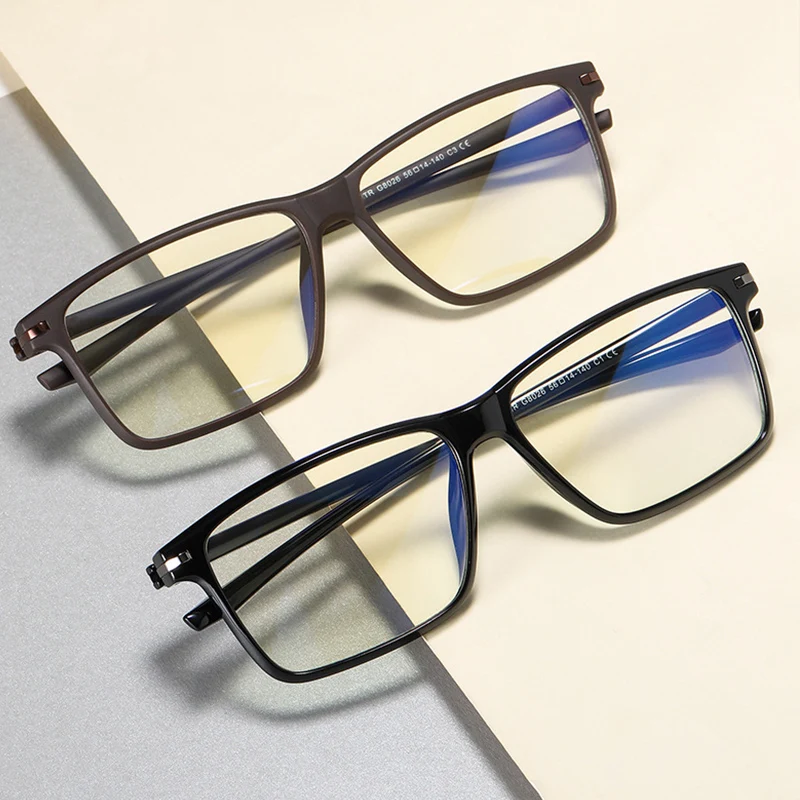 

IVSTA Male Square Optical Prescription TR90 Glasses Frame Men Ultra Light Myopia Reading Spectacles Computer anti blue light
