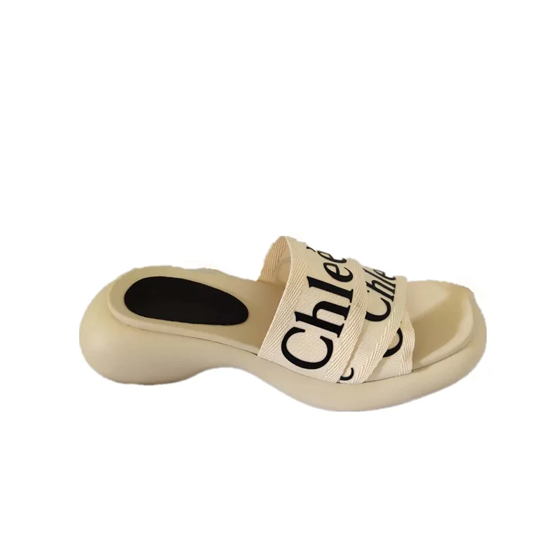 

2021 New Slippers Women Summer Thick-Soled Waterproof Outer Slippers Fashion All-Match Beach Shoes Net Red Open-Toed Sandals