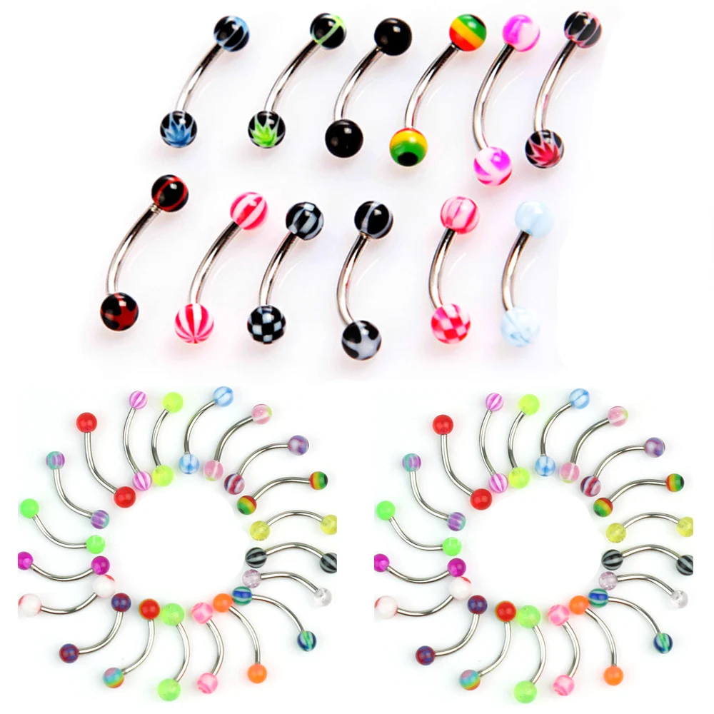 Серьги из нержавеющей стали для пирсинга изогнутые пирсинг унисекс в стиле панк