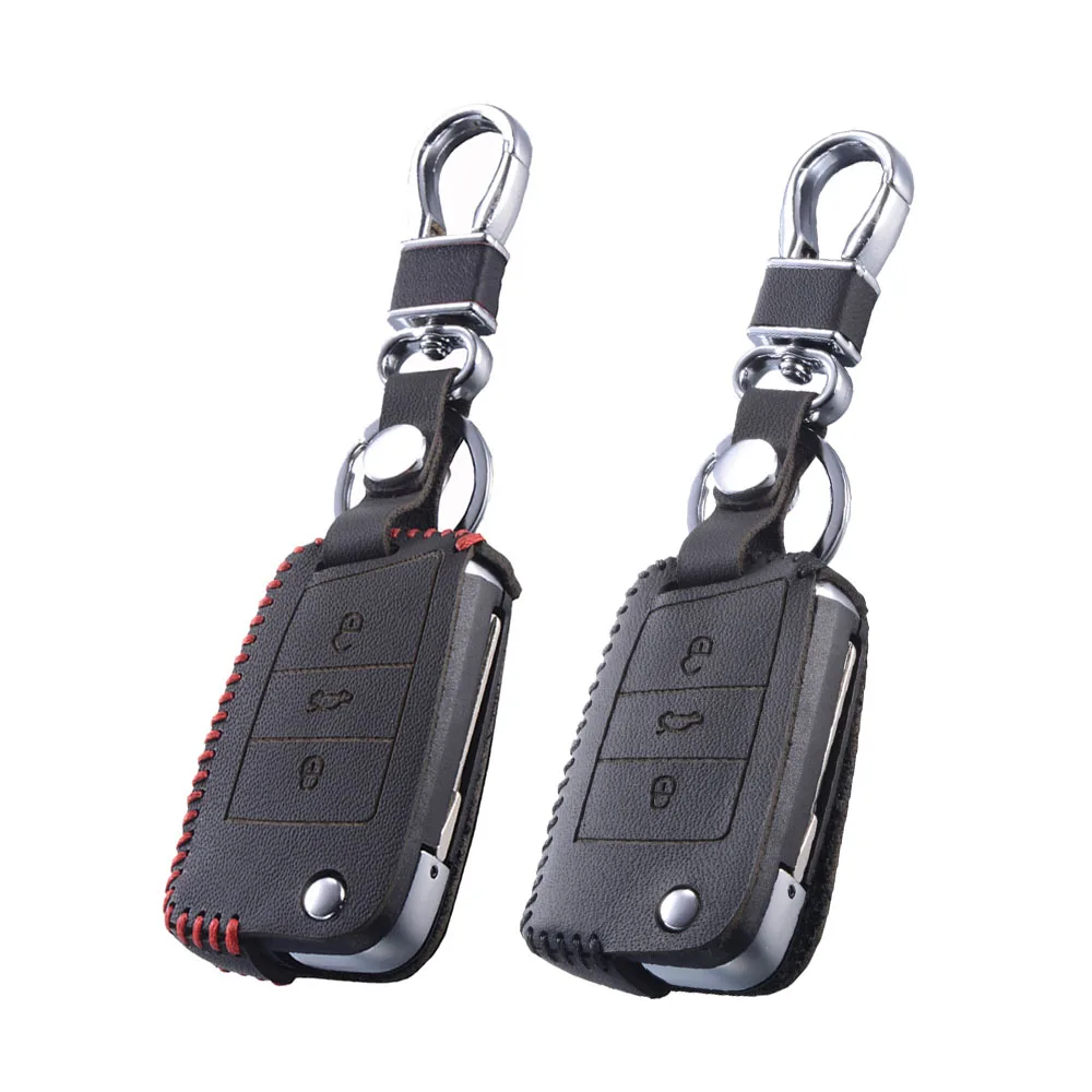 Чехол для ключей с дистанционным держателем VW Golf 7 GTI R MK7 Passat Tiguan Bora сиденье Polo Leon