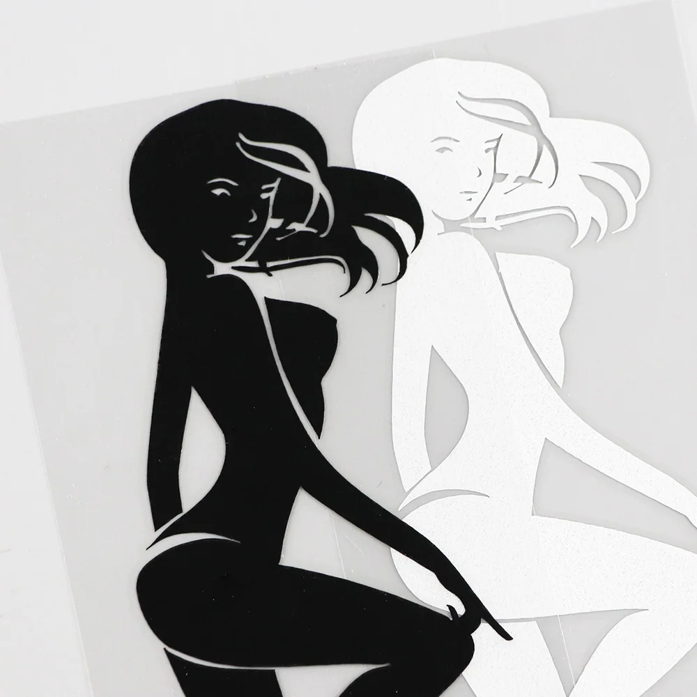 

YJZT 6.2CMX17.3CM Silhouette Sexy Woman Dance Striptease Decal Vinyl Car Sticker Black/Silver 8A-0450