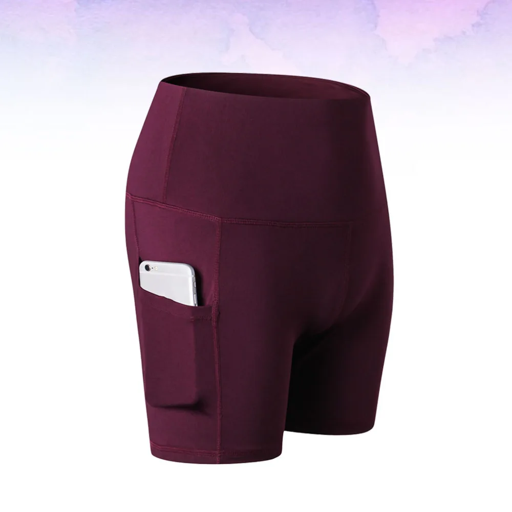 

Female Sports Shorts Yoga Short Trousers Quick-dry Training Pants Trisection Length Shorts - Size Navy