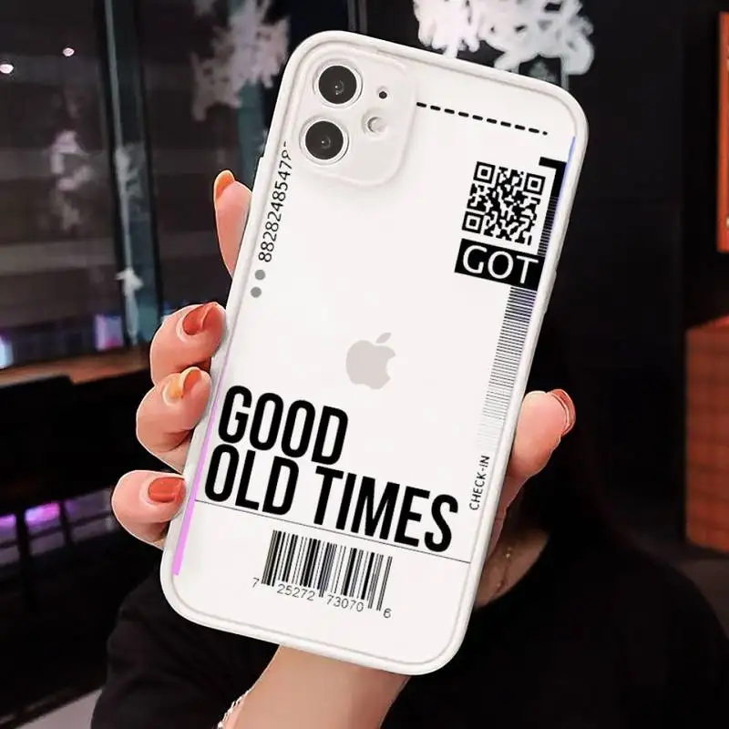 

AIR Tickets Travel Label Country Phone Cases matte transparent For iphone 7 8 11 12 plus mini x xs xr pro max cover