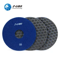 z lion 3pcs 6 diamond polishing pads 150mm granite marble concrete grinding disc flexible abrasive wheels dry use for polisher
