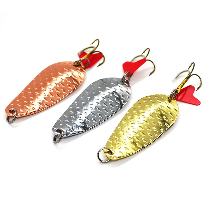 

1Pcs Gold Silver Artificial Bait 30g Trout Spoon Long Shot Metal Fishing Lure Spoon Lure For Trout Perch Pike Pesca Isca