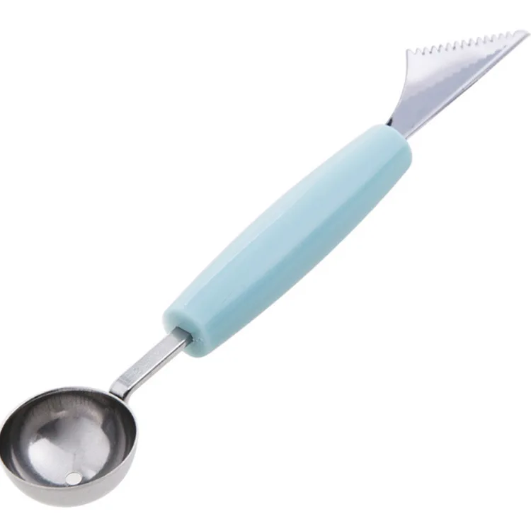 Двойной нож для резки фруктов гофрированный и овощей ложка устройство резьбы