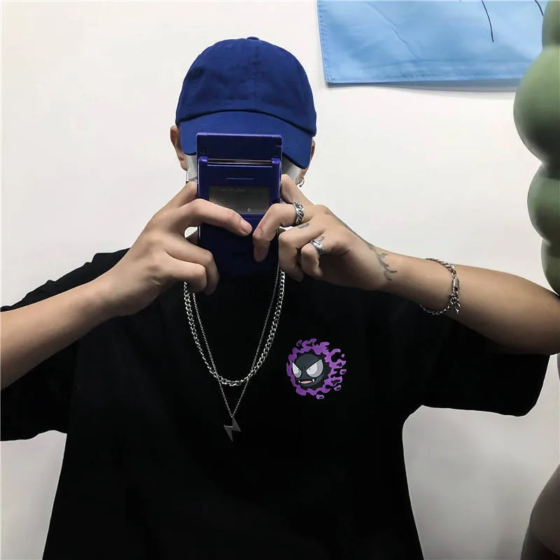 Футболка мужская в стиле Хай стрит милая уличная одежда Харадзюку С амином