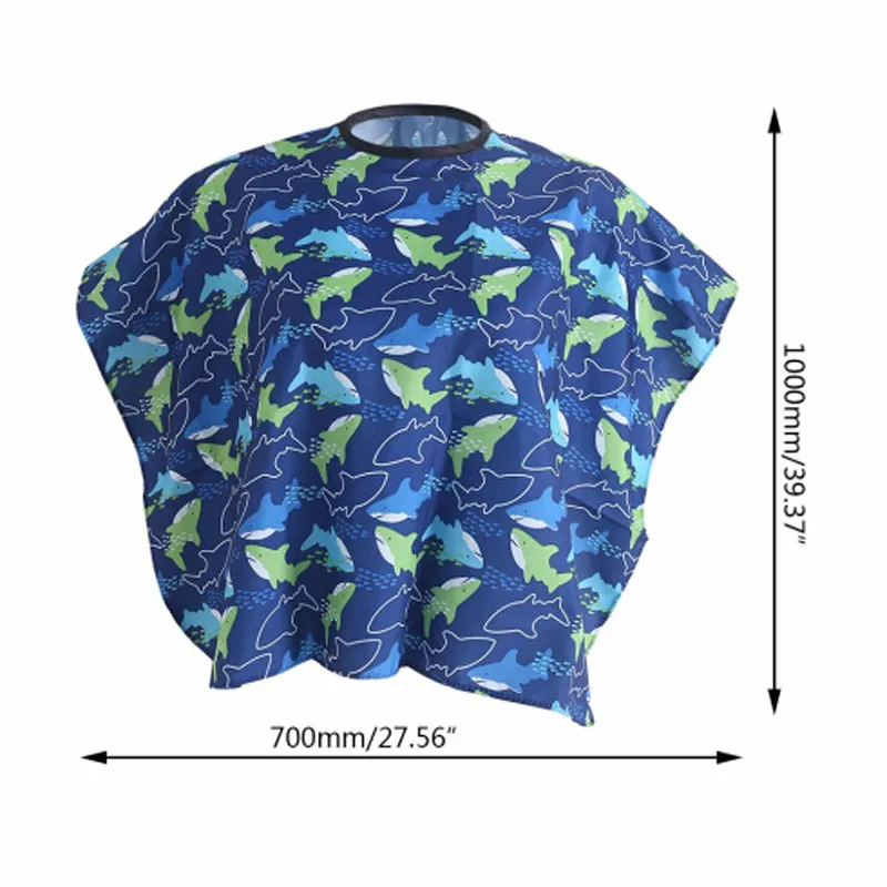 Детская накидка для парикмахера тканевая стрижки волос водонепроницаемая