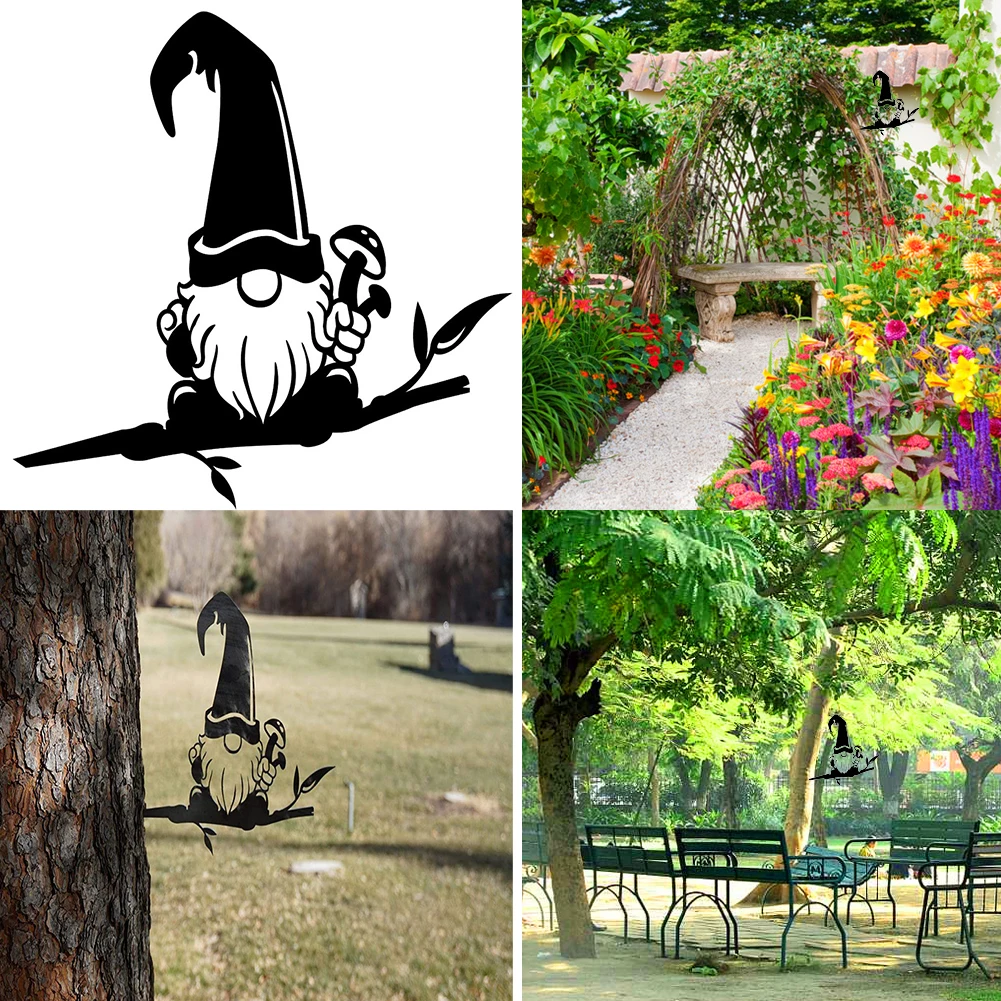 

Home Garden Backyard Ornament Carving Cute Metal Tree Dwarf Art Landscaping Outdoor Decoration Exquisite Hollowed Out Branch