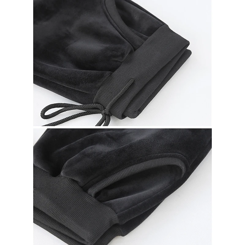 

Slim Women Pant Winter Lambskin Pants Warm Female Casual Pants Harem Pants Lined Fleece Trousers Autumn Sweatpants