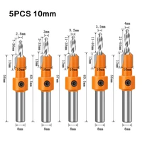 5pcs 810mm shank wood countersink router bit woodworking screw extractor demolition expanding hole drill wood milling cutter