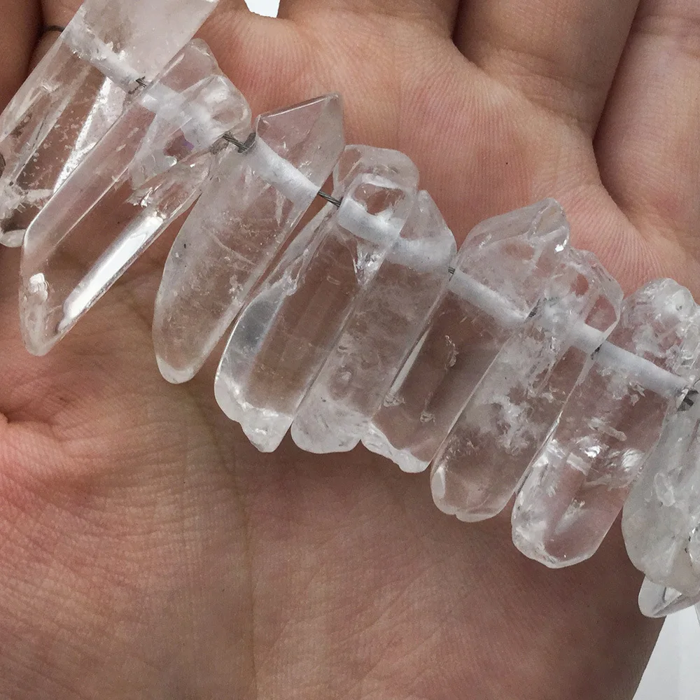 Натуральный белый кристалл оригинальный камень руда неправильная Колонка кулон