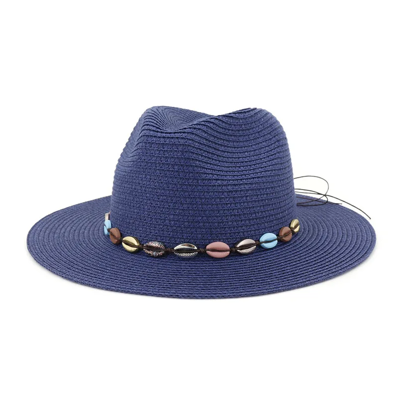 

straw hats summer spring khaki white black belt band women hats sun protection casual beach travel jazz caps handmade women hats